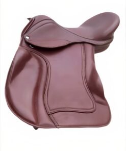 Cow Softy Brown Leather Treeless Jumping Saddle, Accessory Included
