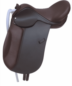 Premium Leather Brown Treeless Dressage Saddle with Accessories