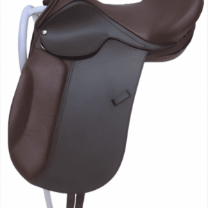 Premium Leather Brown Treeless Dressage Saddle with Accessories