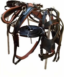 Brown leather antique finish driving harness – Vintage Style