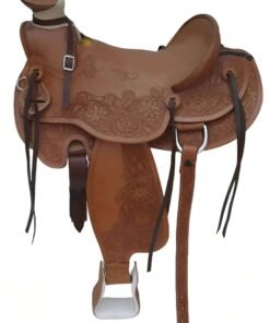 Designer Brown Wade Western Leather Ranch Roping saddle