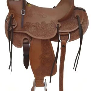 Designer Brown Wade Western Leather Ranch Roping saddle