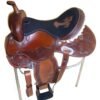 Designer Western Brown Leather Show Saddle