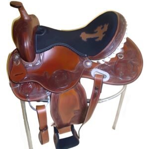 Designer Western Brown Leather Show Saddle