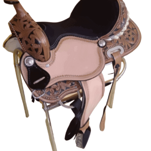 Designer Brown 2-Tone Leather Show Western Saddle