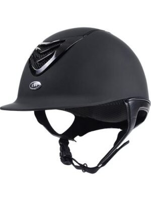 Vented Riding Helmet with matte black finish and gloss vent, IR4G model
